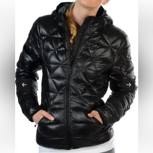 Nike Striuke Alliance Down Hooded Puffer Grey Duck Down 2 Pockets Women's Med - Picture 1 of 10